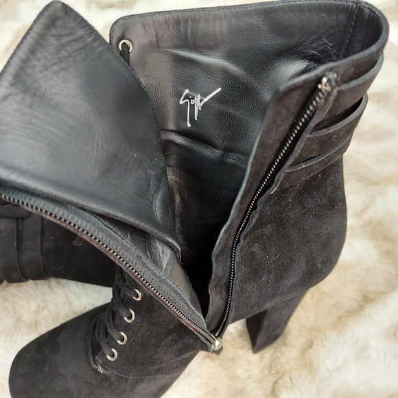 Giuseppe Zanotti Lace-up Ankle Boots, sz 7.5 - Picture 5 of 12